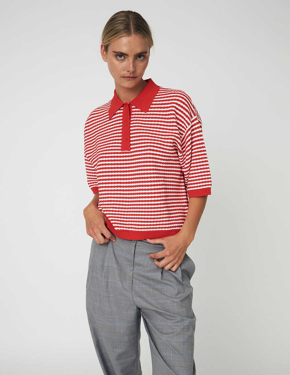 Playera tipo polo para mujer 8