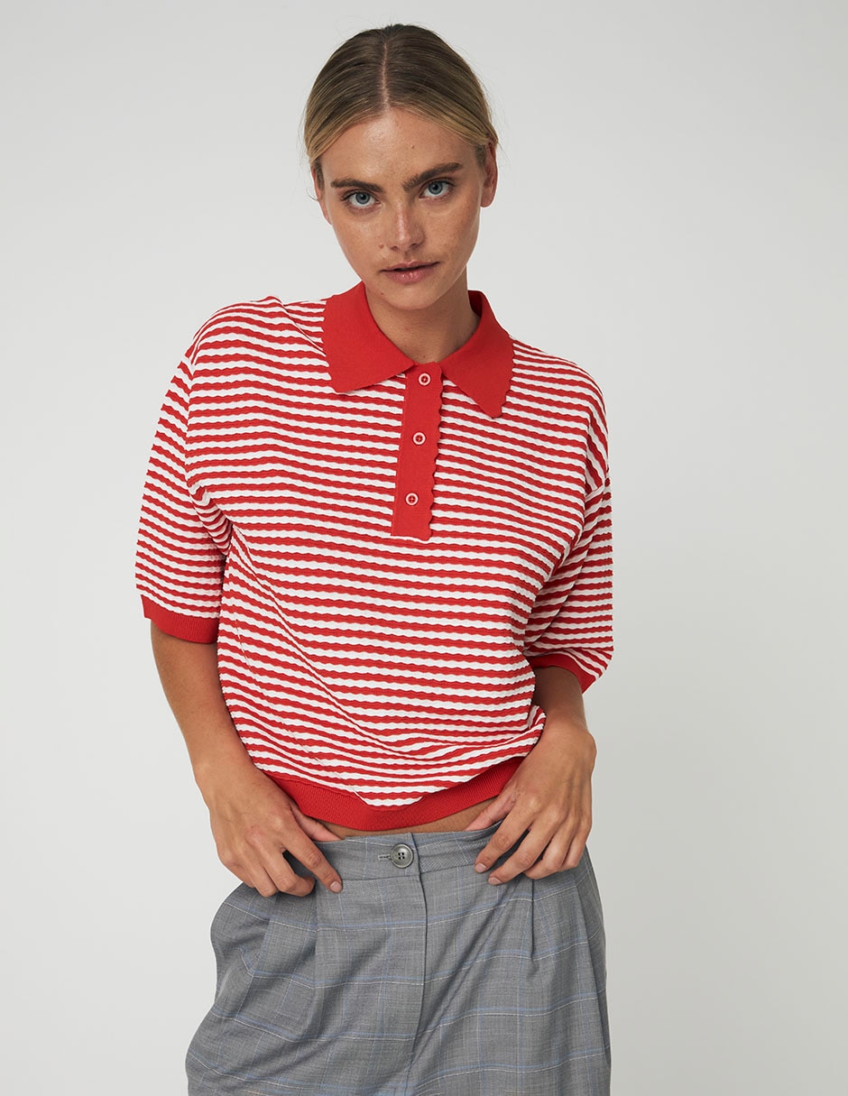 Playera tipo polo para mujer 9