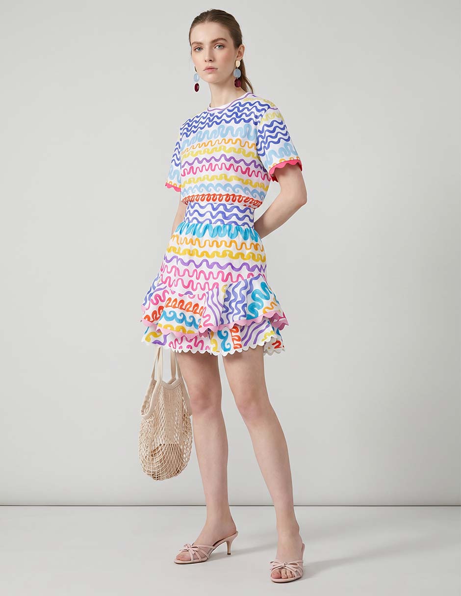 Falda mini a la cintura Falda mini a la cintura