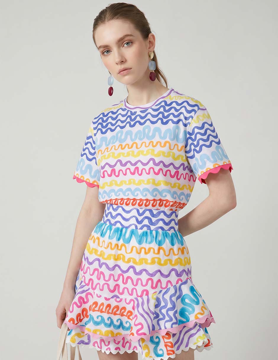 Falda mini a la cintura