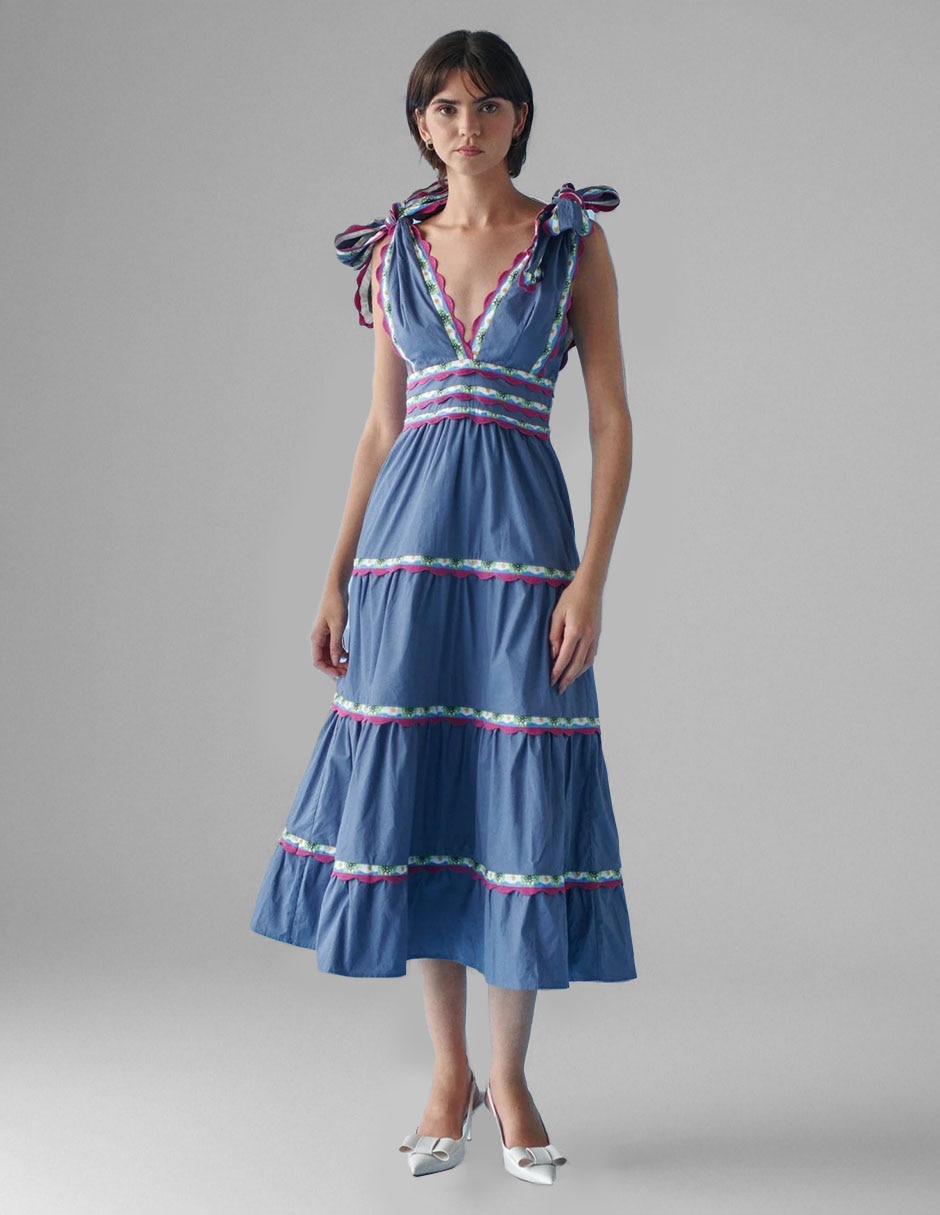 Vestido midi casual para mujer