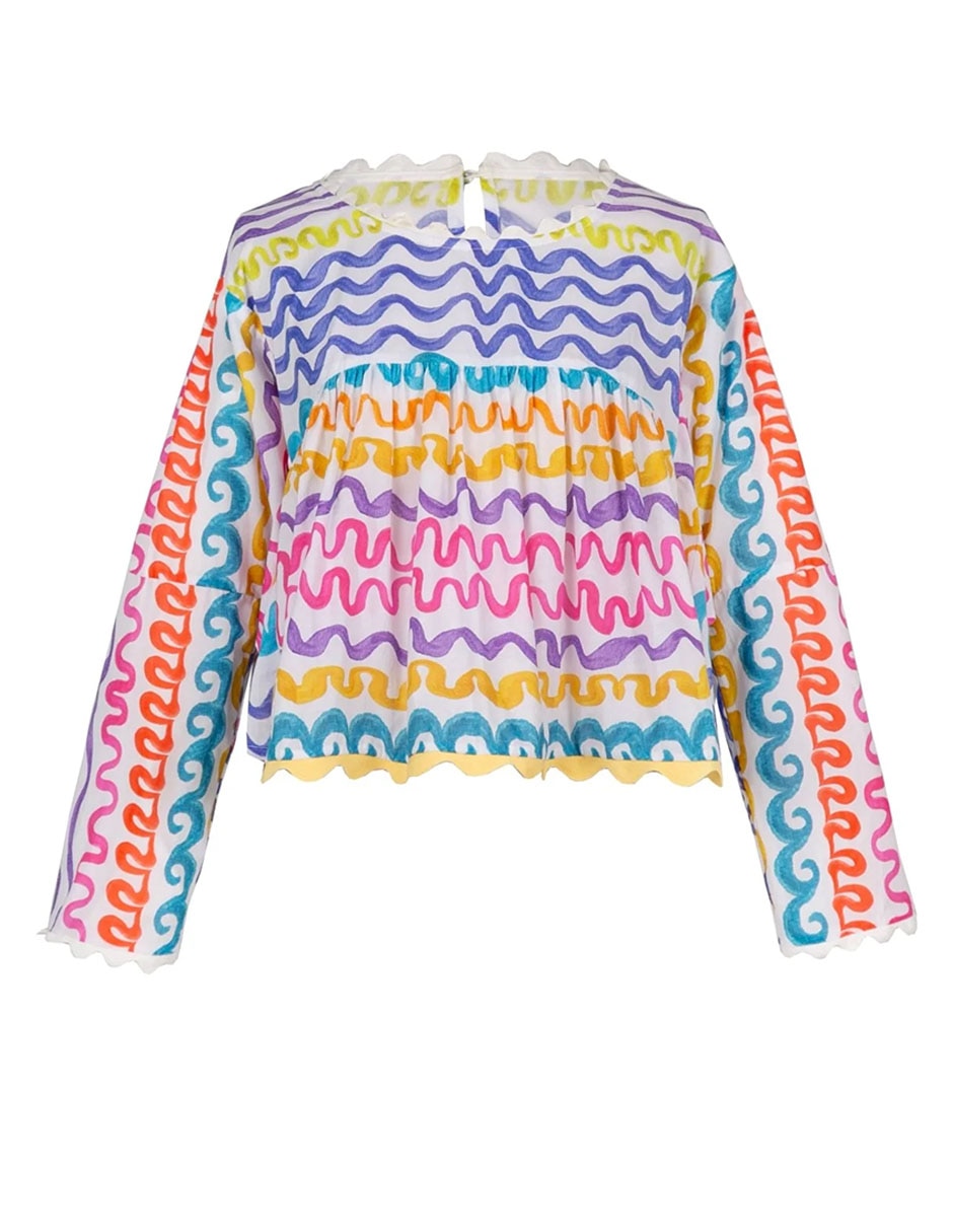 Blusa manga larga para mujer