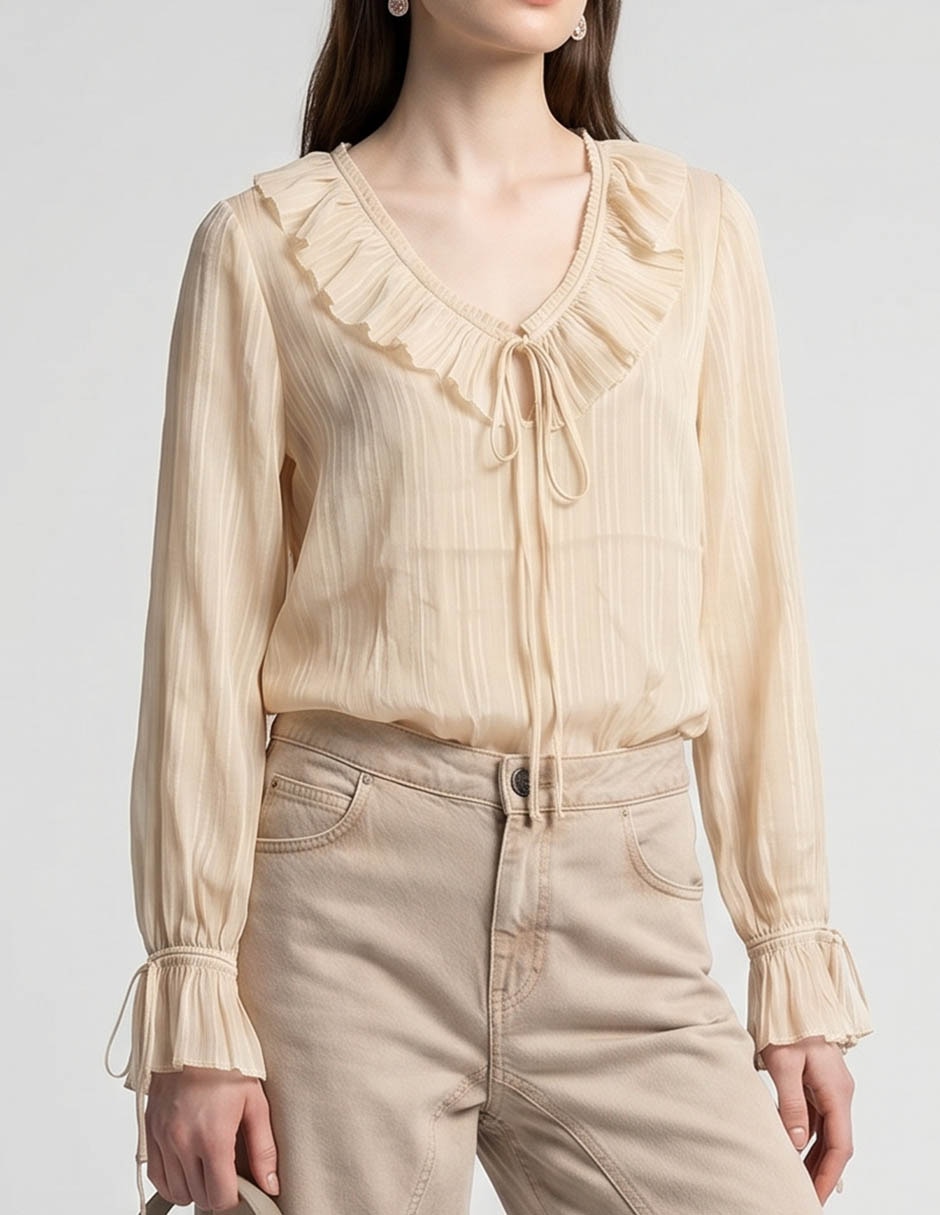 Blusa manga larga para mujer 5