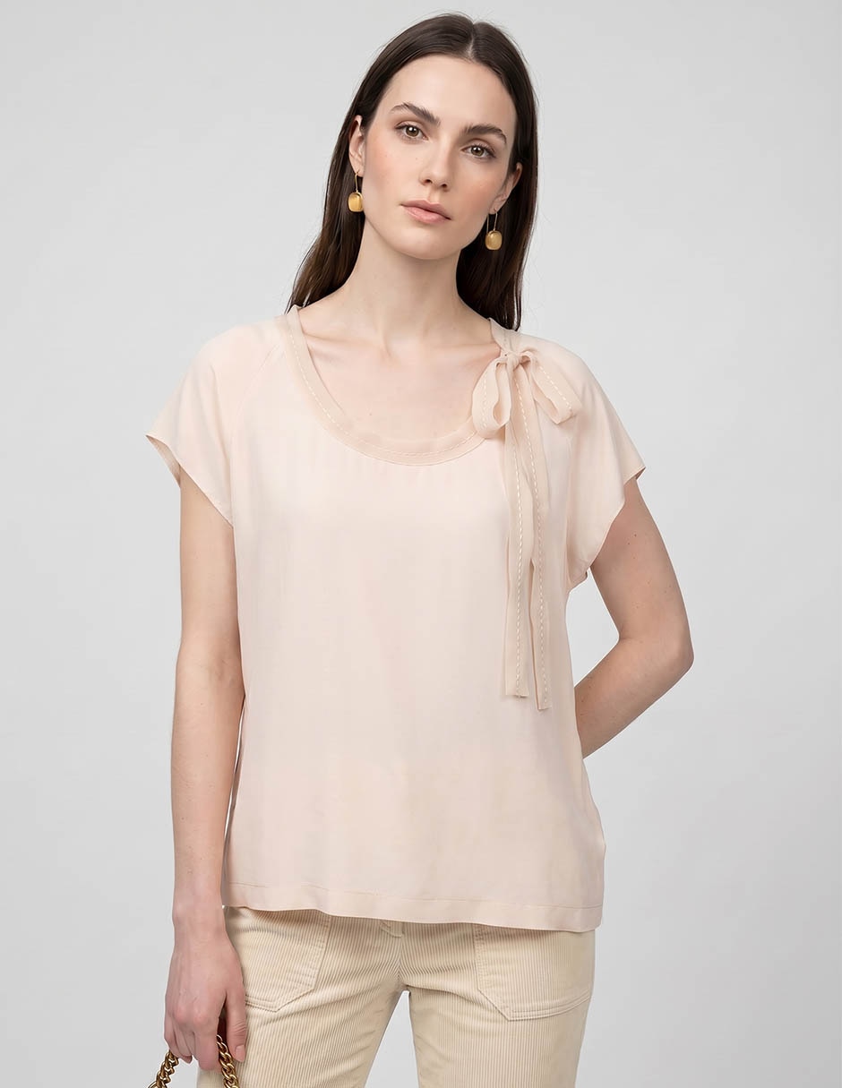 Blusa manga corta para mujer