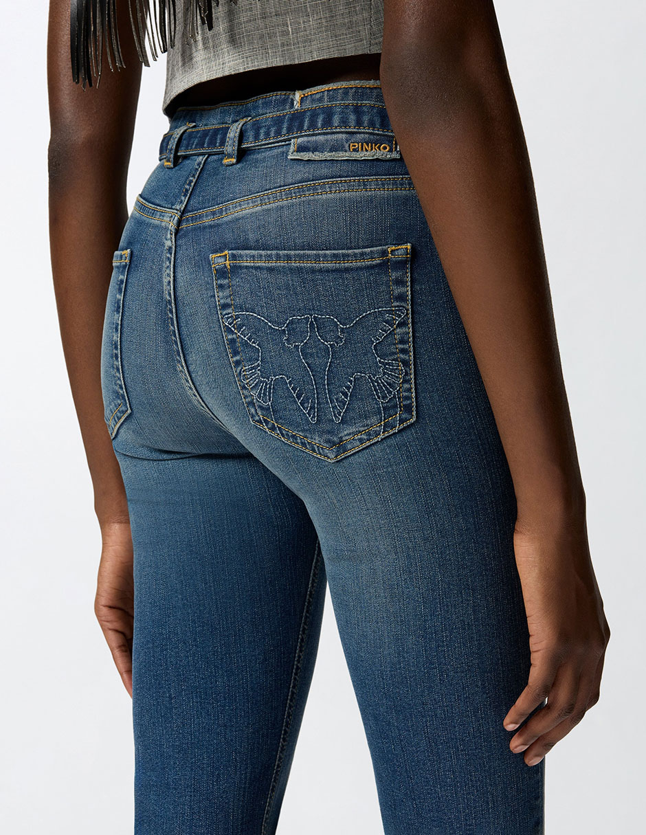 Jeans coulotte flare para mujer 4