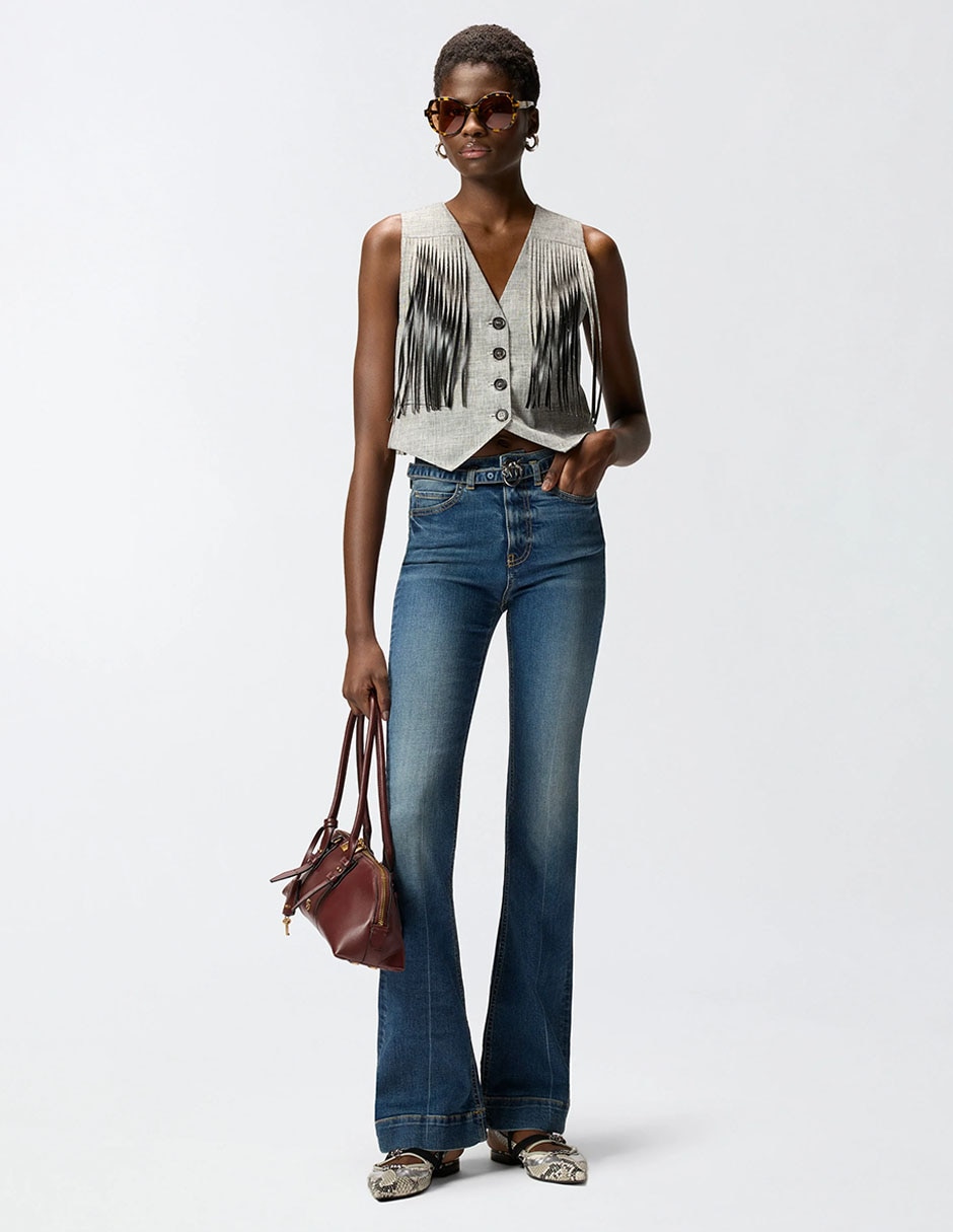 Jeans coulotte flare para mujer 3