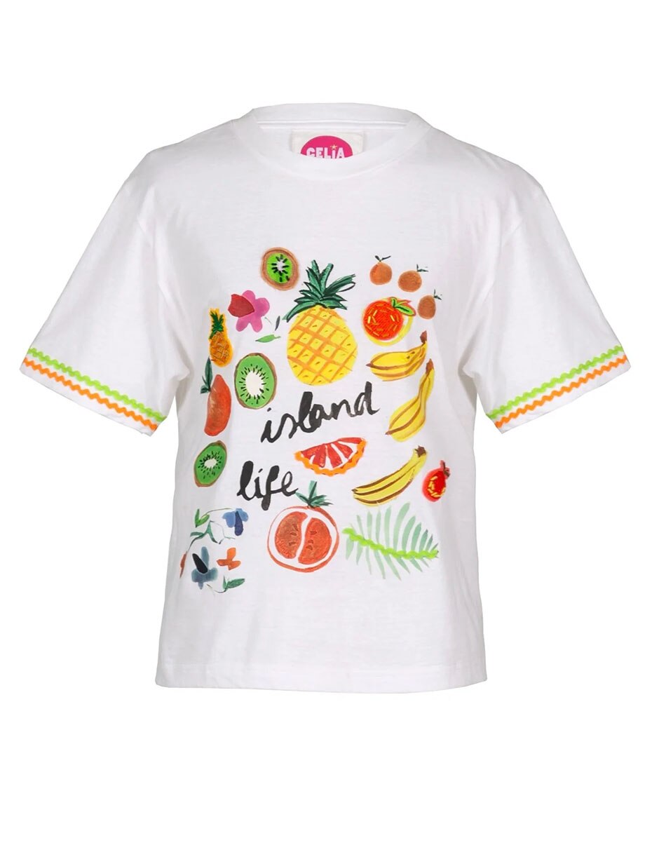 Playera manga corta cuello redondo para mujer 5