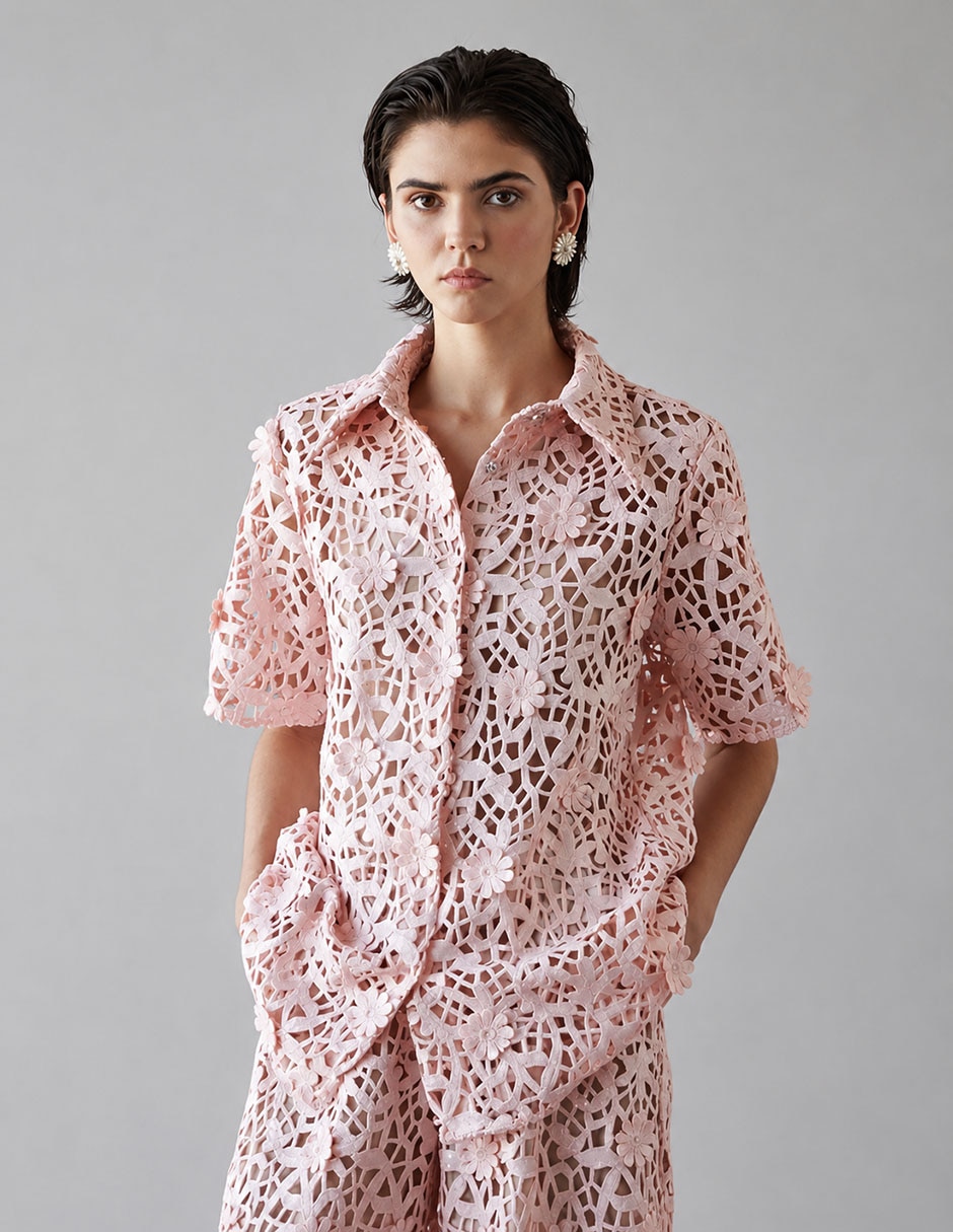 Camisa manga corta para mujer