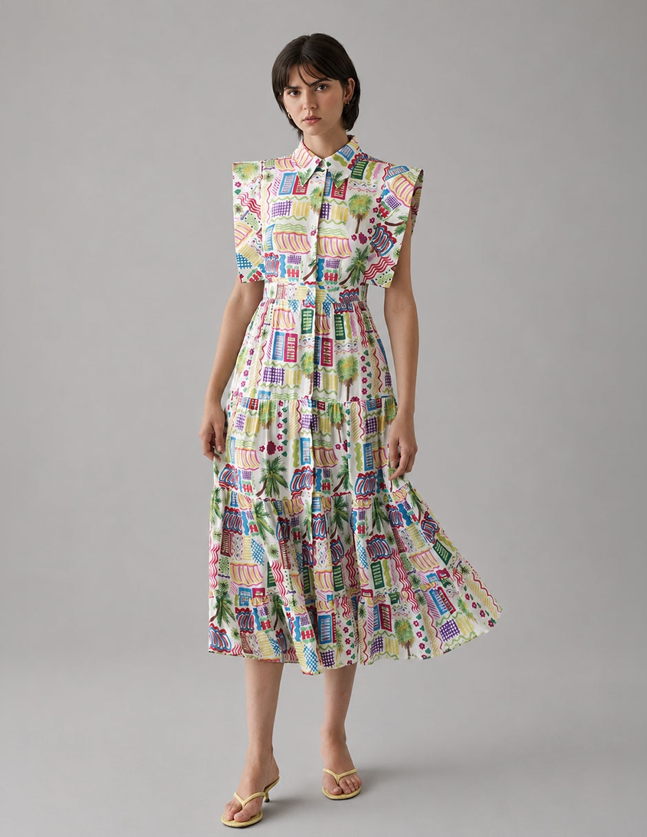 Vestido midi casual para mujer