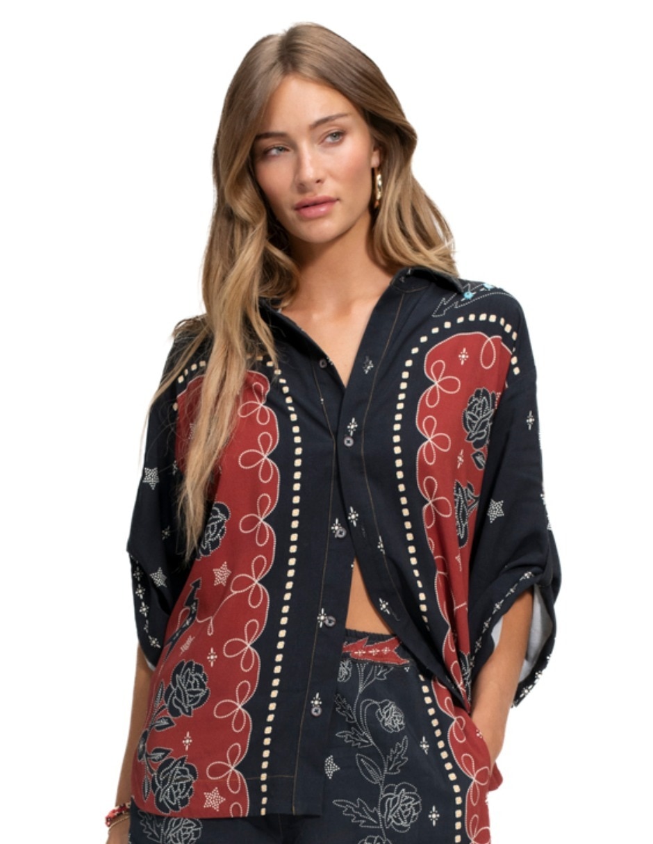 Blusa manga 3/4 para mujer Blusa manga 3/4 para mujer