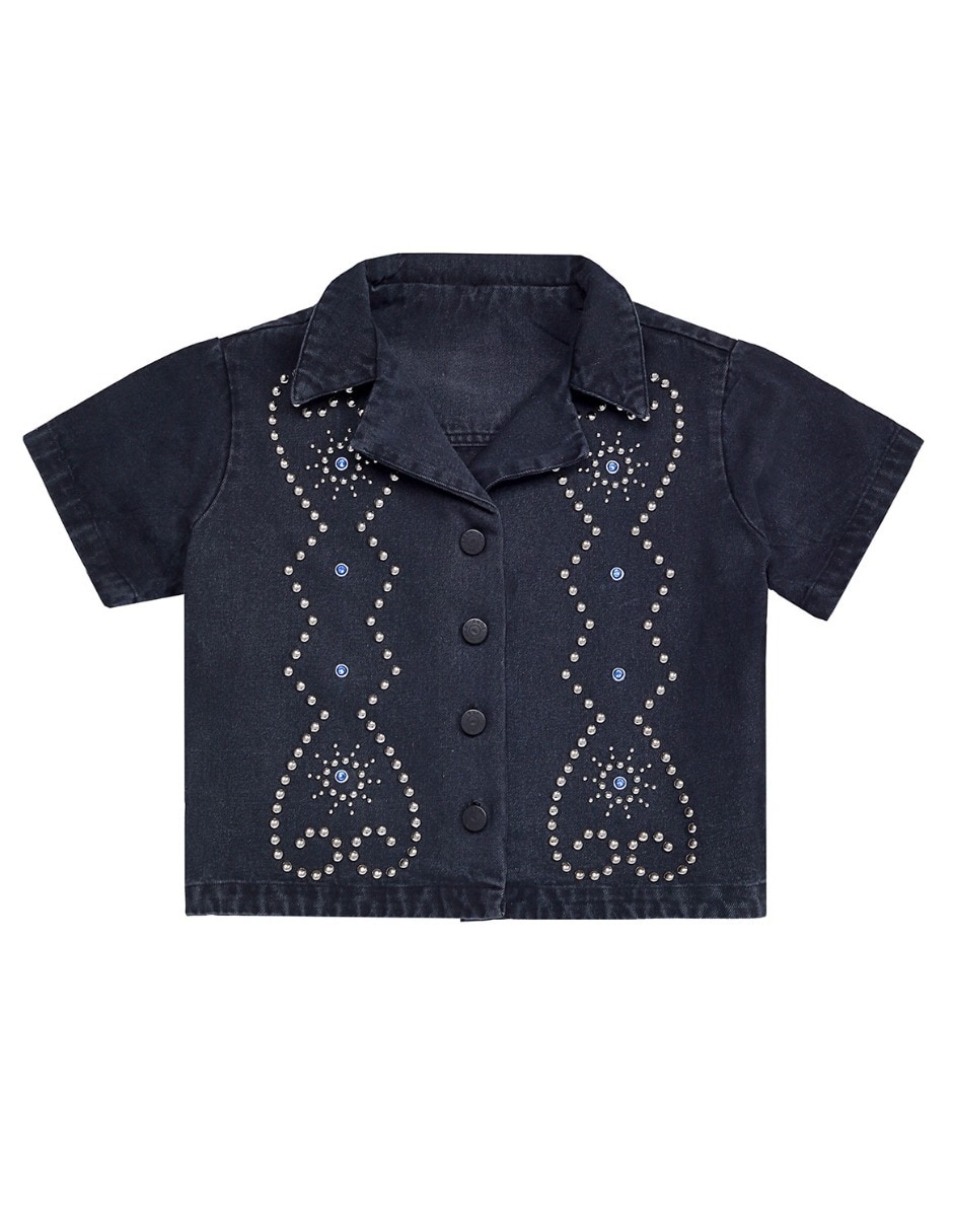 Blusa Agua Bendita manga corta para mujer