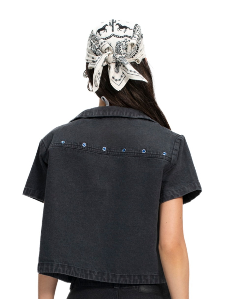 Blusa Agua Bendita manga corta para mujer