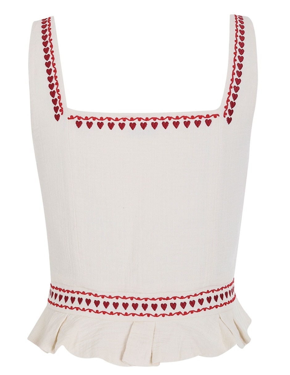 Blusa Agua Bendita sin manga para mujer