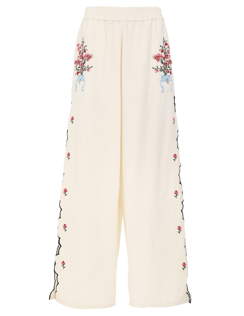 Pants regular con elástico para mujer 5