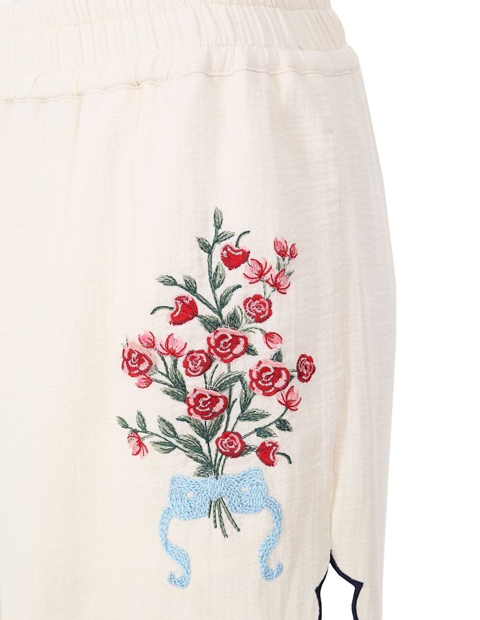 Pants regular con elástico para mujer 2