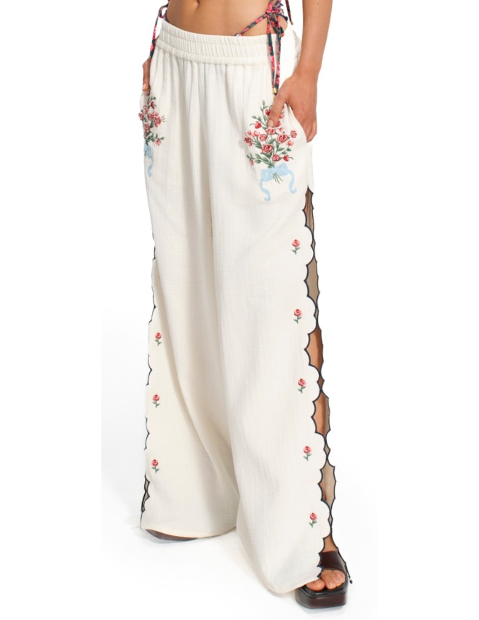 Pants regular con elástico para mujer Pants regular con elástico para mujer