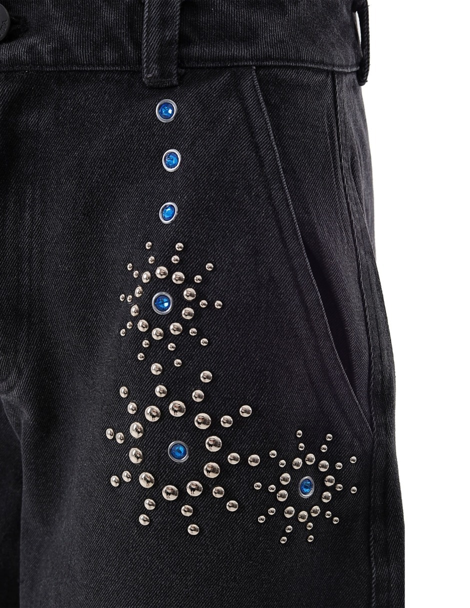 Pants regular agua bendita con pretina para mujer