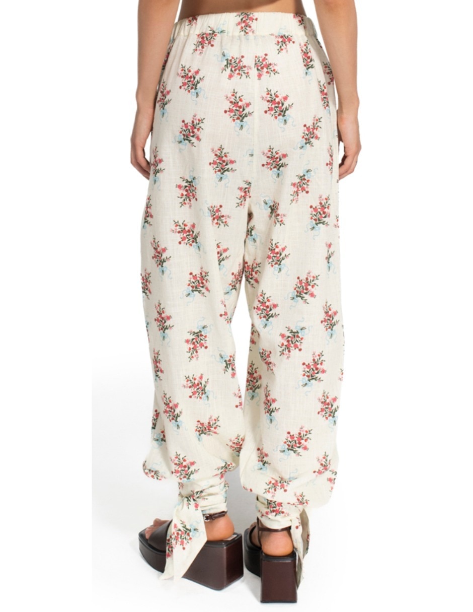 Pants straight con elástico para mujer 3
