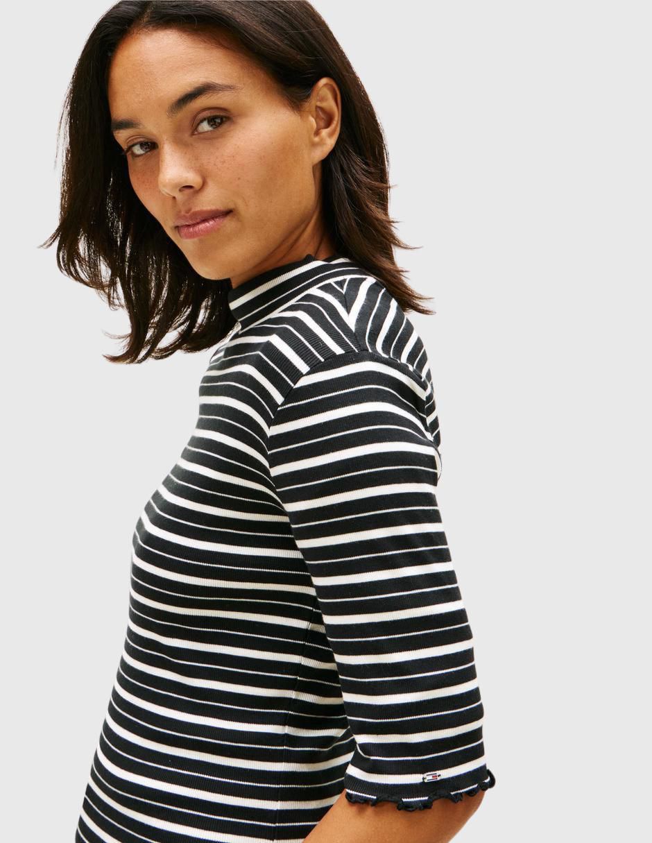 Playera manga al codo cuello redondo mujer 4