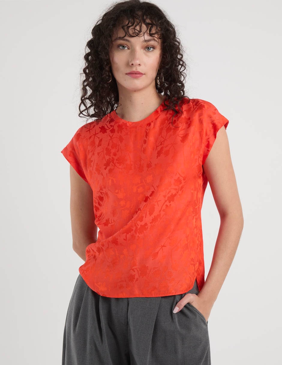 Blusa manga corta para mujer