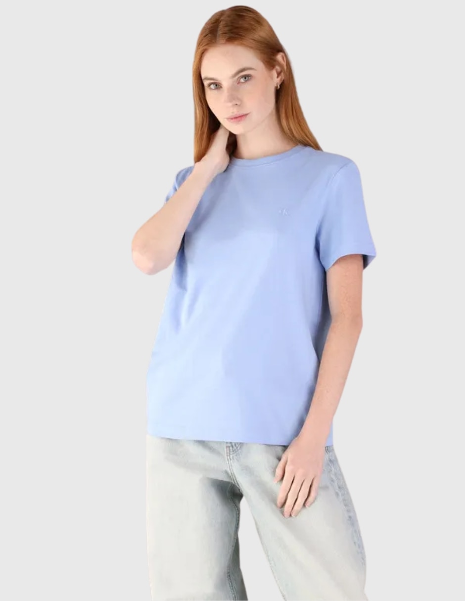 Playera manga corta Calvin Klein cuello redondo para mujer Playera manga corta Calvin Klein cuello redondo para mujer