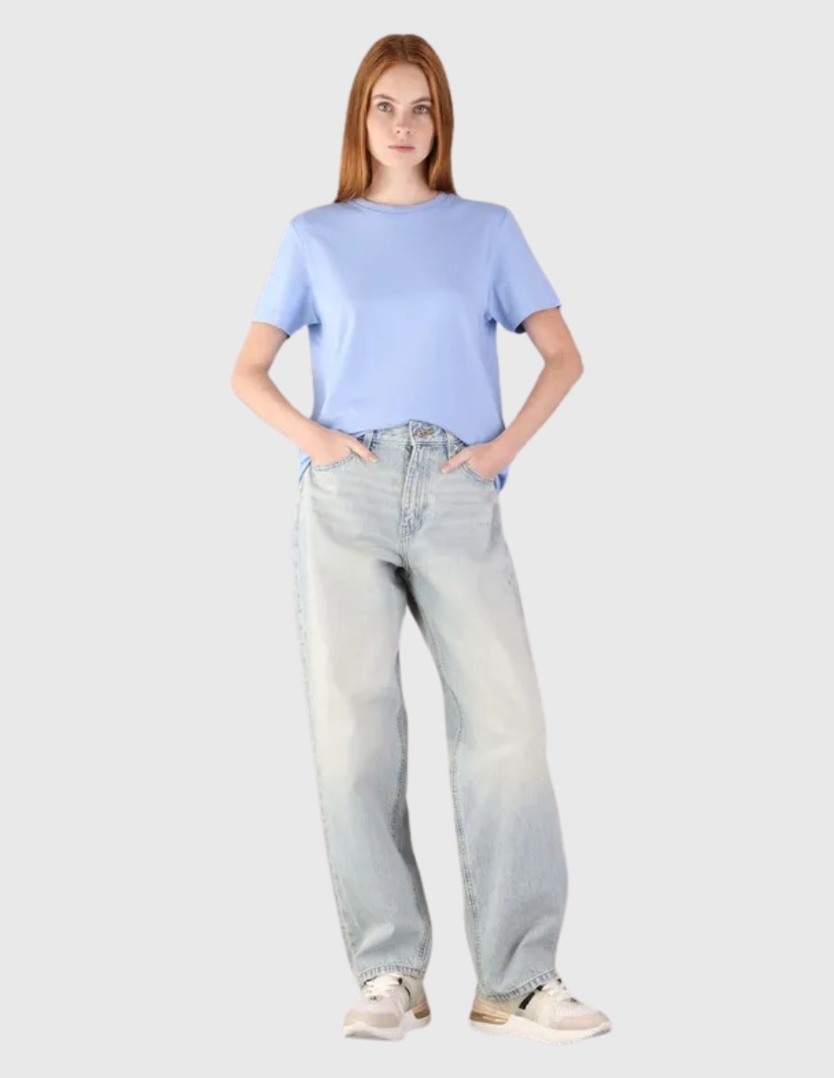 Playera manga corta Calvin Klein cuello redondo para mujer