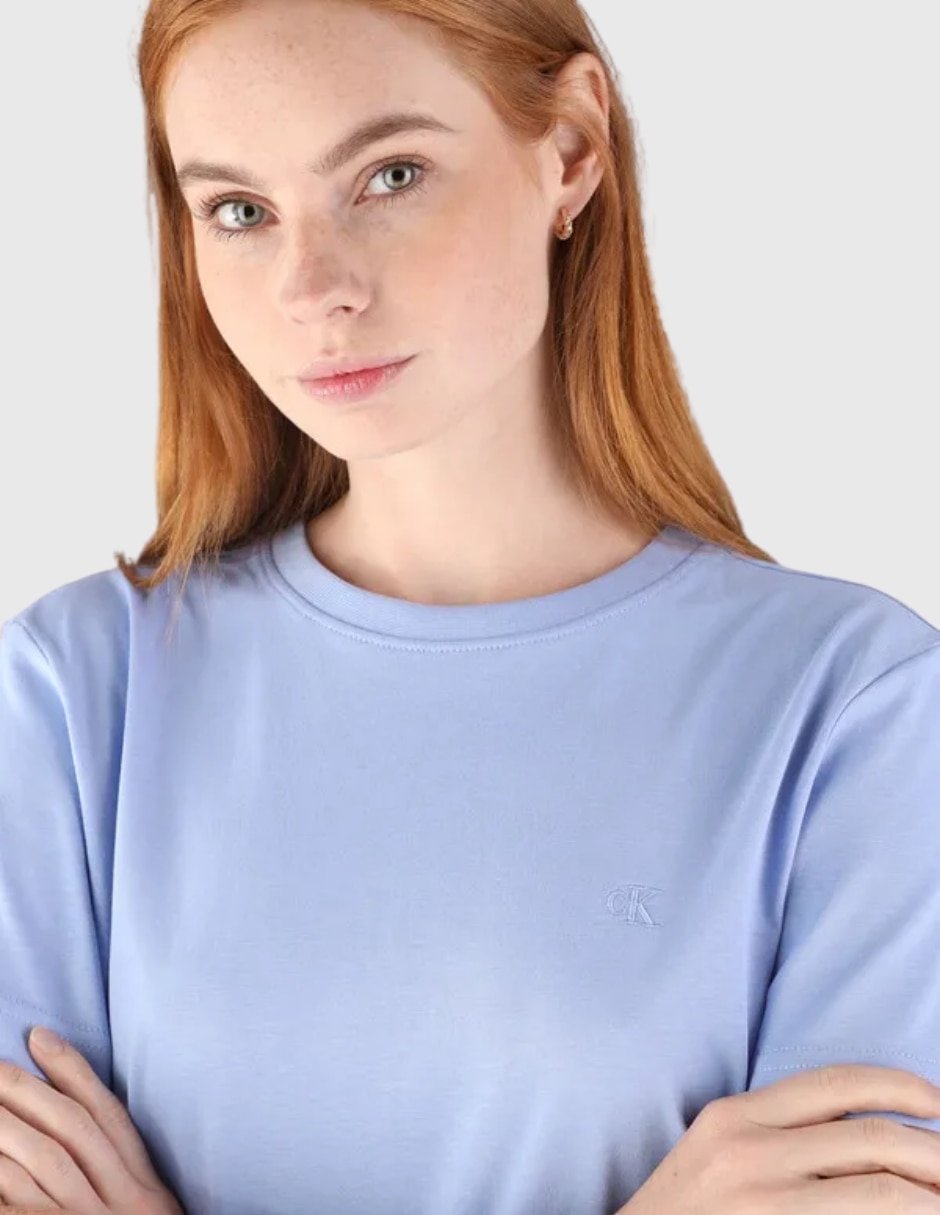 Playera manga corta Calvin Klein cuello redondo para mujer
