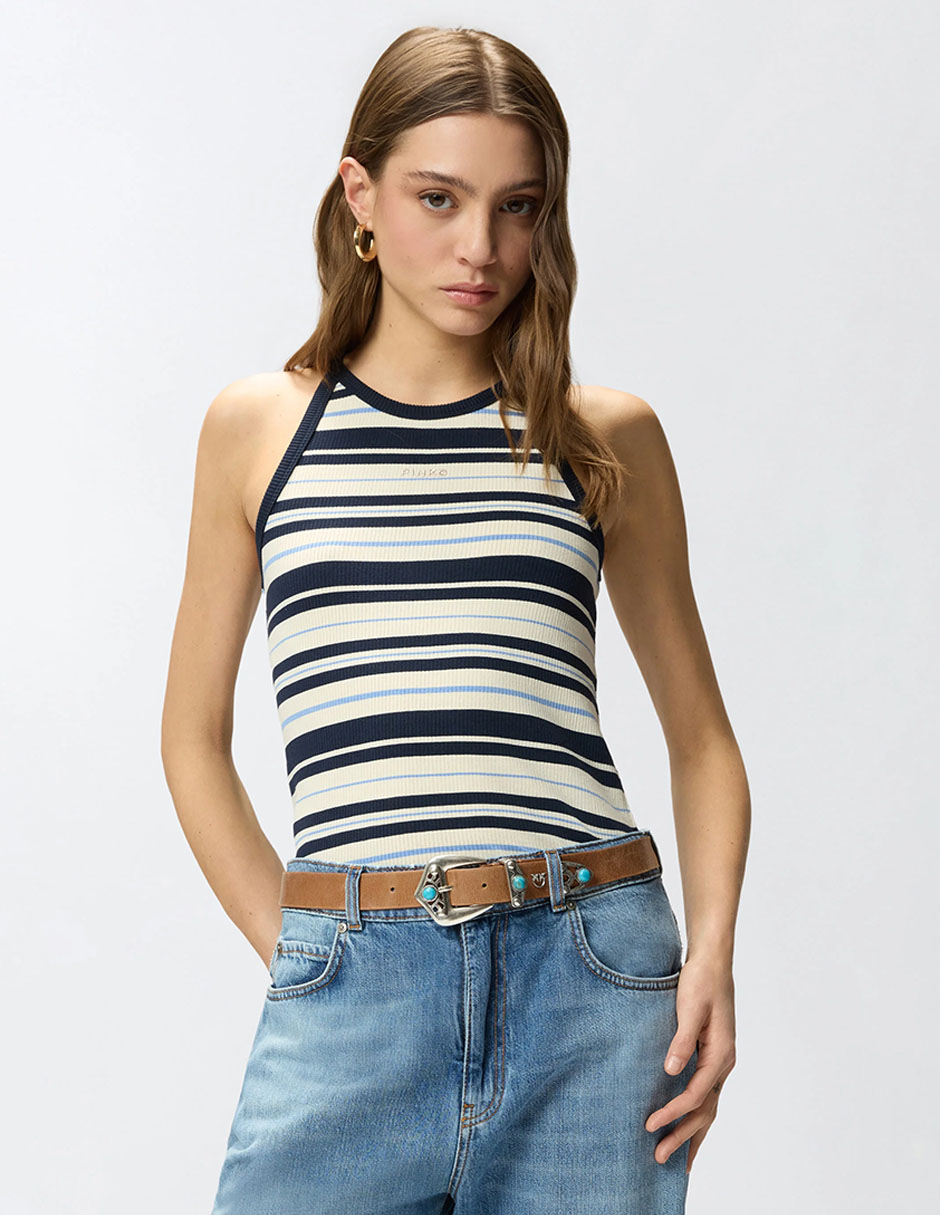Playera tank cuello halter para mujer Playera tank cuello halter para mujer