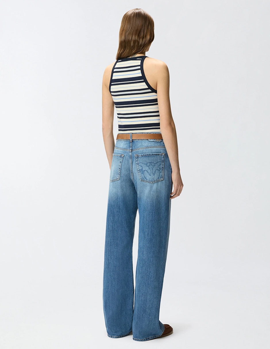 Playera tank Pinko cuello halter para mujer