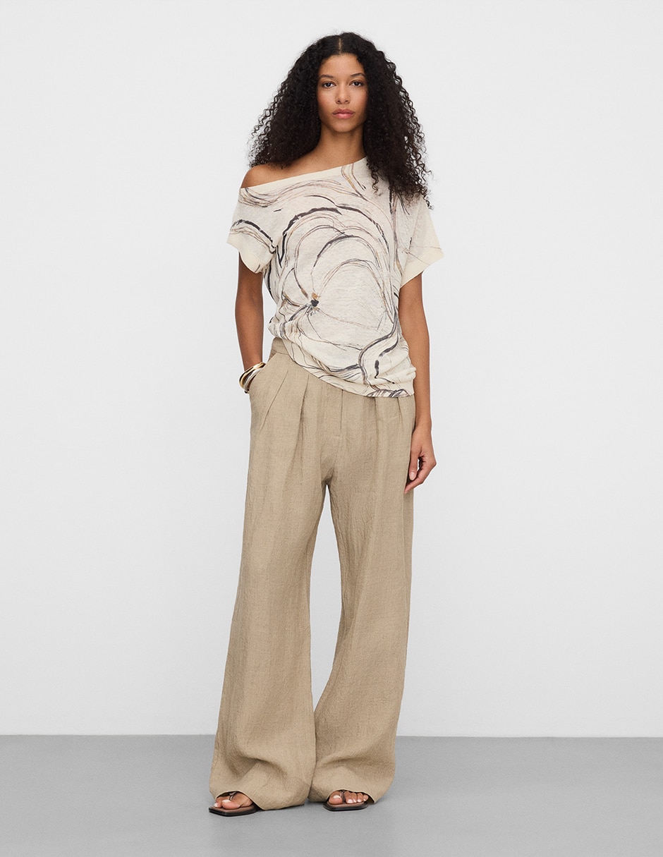 Blusa Adolfo Dominguez manga corta para mujer