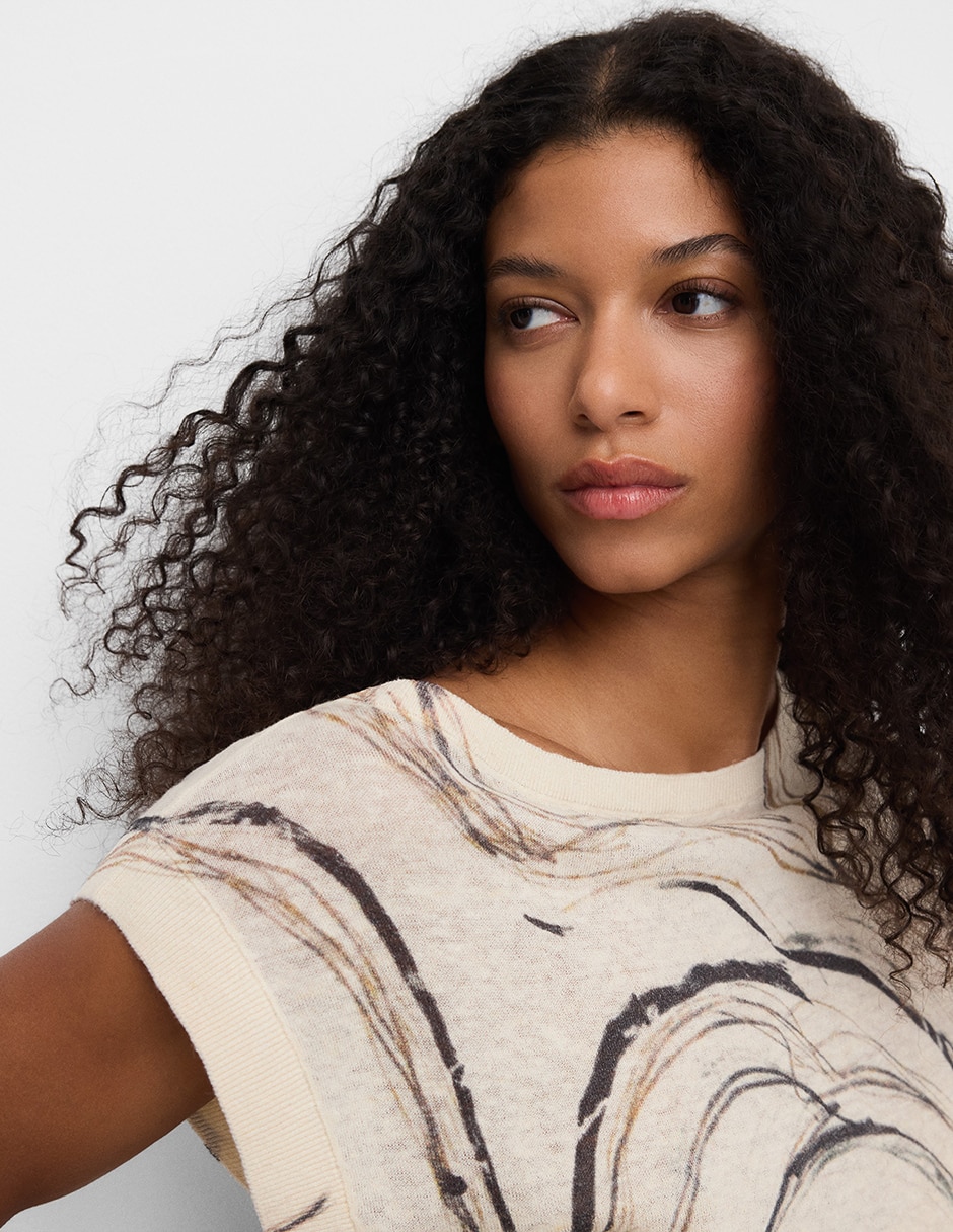 Blusa Adolfo Dominguez manga corta para mujer