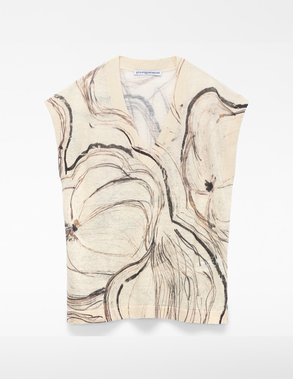 Blusa Adolfo Dominguez manga corta para mujer