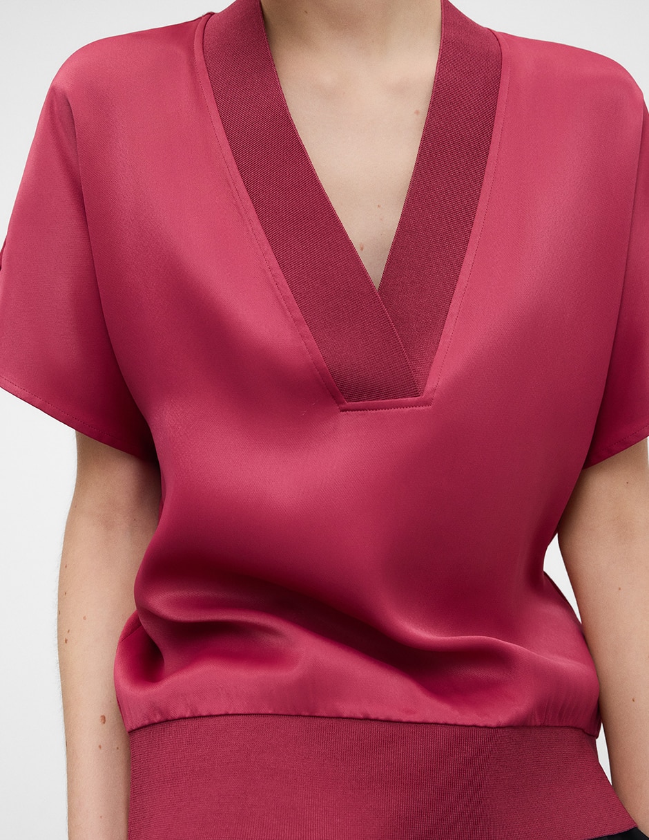 Blusa Adolfo Dominguez manga corta para mujer