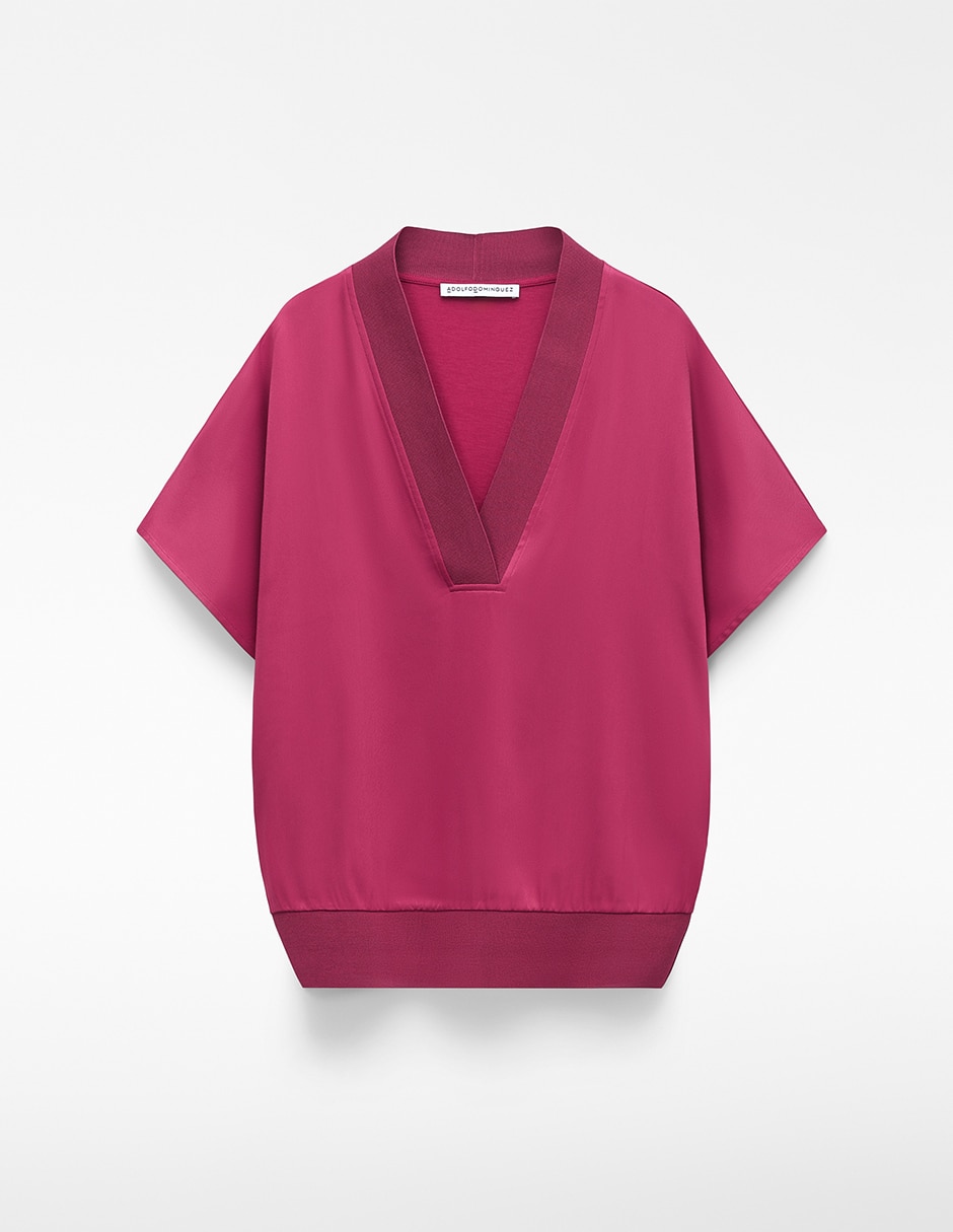 Blusa Adolfo Dominguez manga corta para mujer
