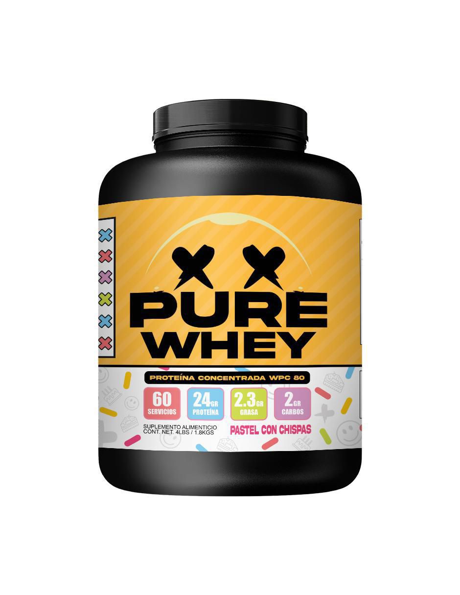 Pure whey pastel con chispas smile labz 'con' proteína de suero de leche 'sabor' clásico 'de' 1.8 kg
