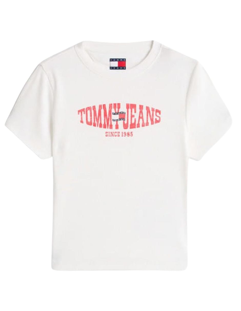 Playera manga corta Tommy Jeans cuello redondo para mujer