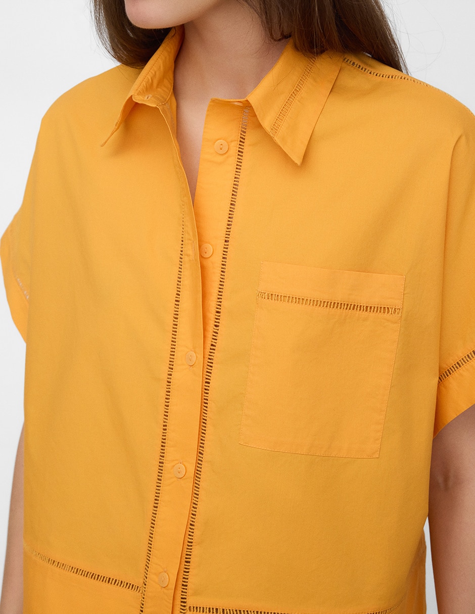 Camisa de algodón manga corta para mujer 3