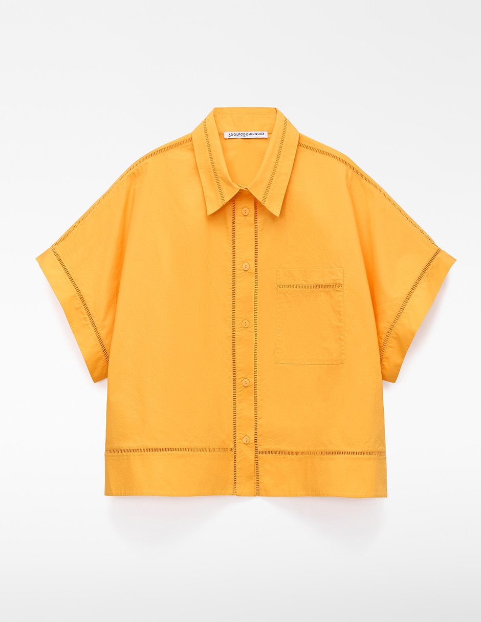 Camisa de algodón manga corta para mujer 4