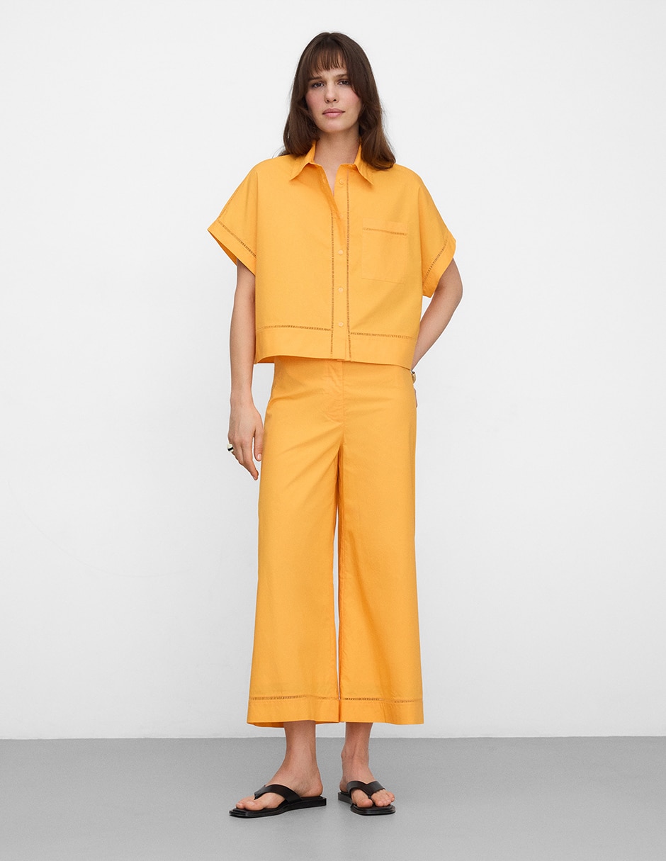 Pantalón coulotte regular para mujer 2