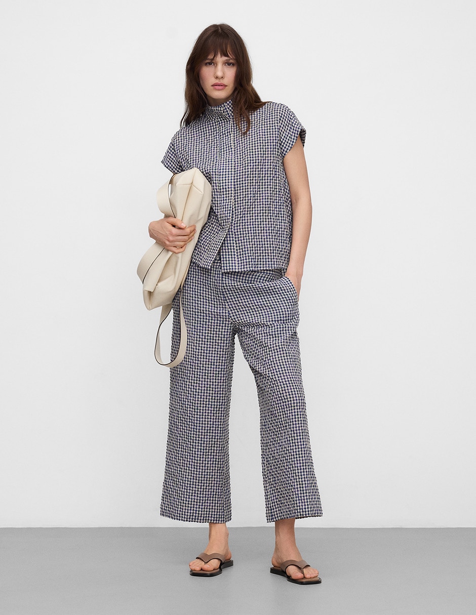 Pantalón coulotte adolfo dominguez regular para mujer