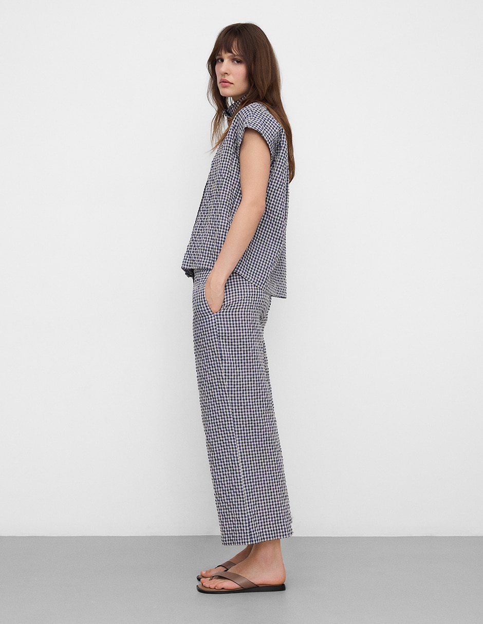 Pantalón coulotte adolfo dominguez regular para mujer