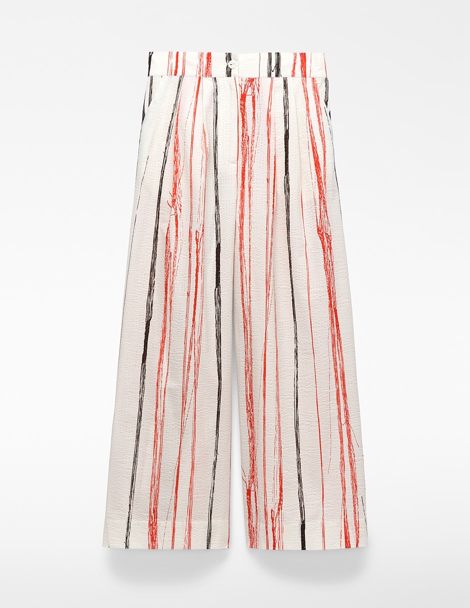 Pantalón coulotte adolfo dominguez regular para mujer