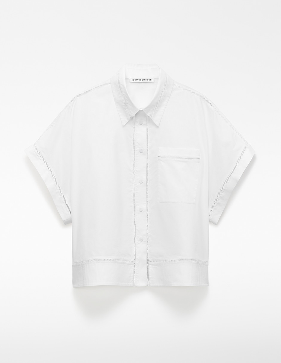 Camisa de algodón manga corta para mujer 4