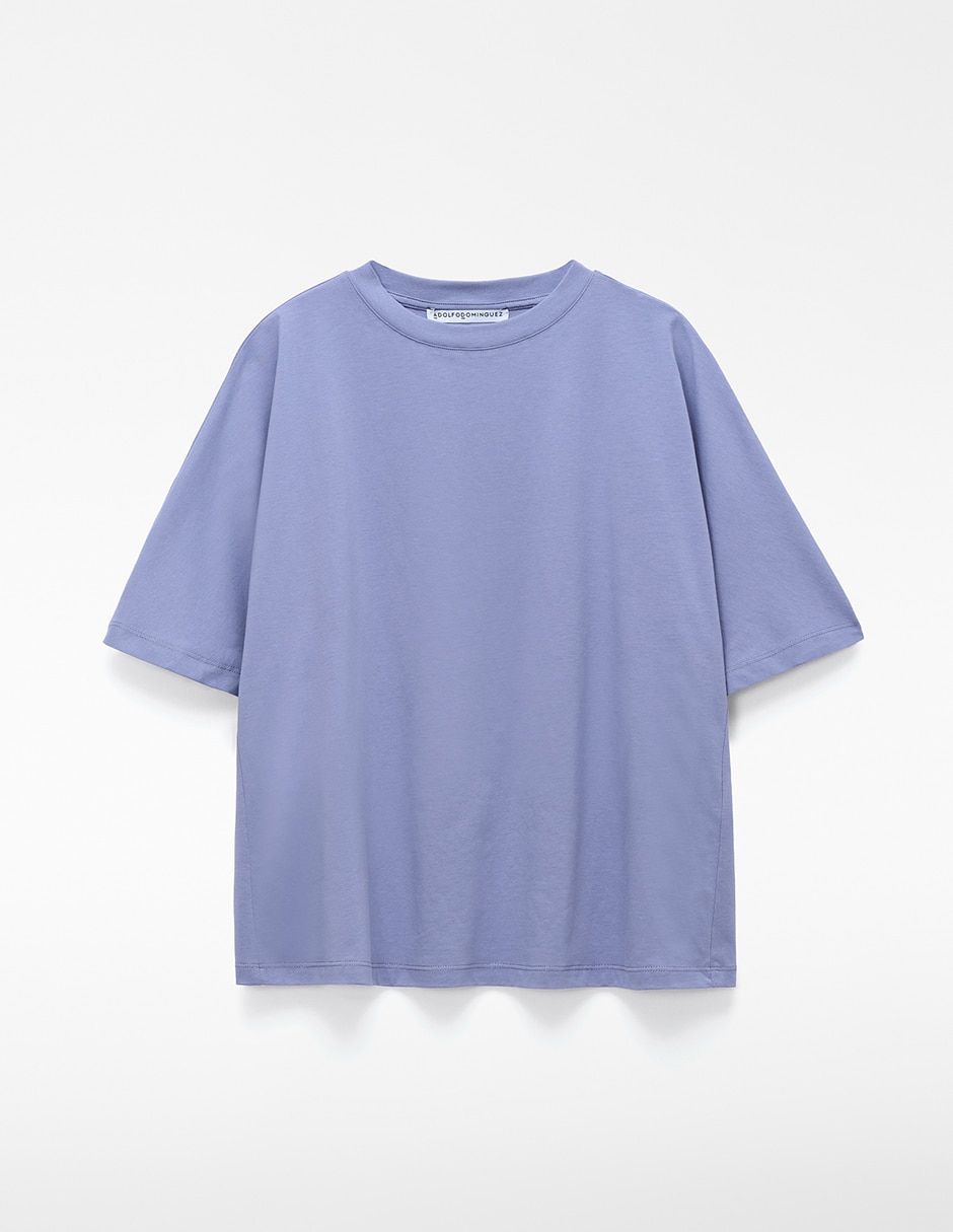 Playera manga al codo Adolfo Dominguez cuello redondo para mujer