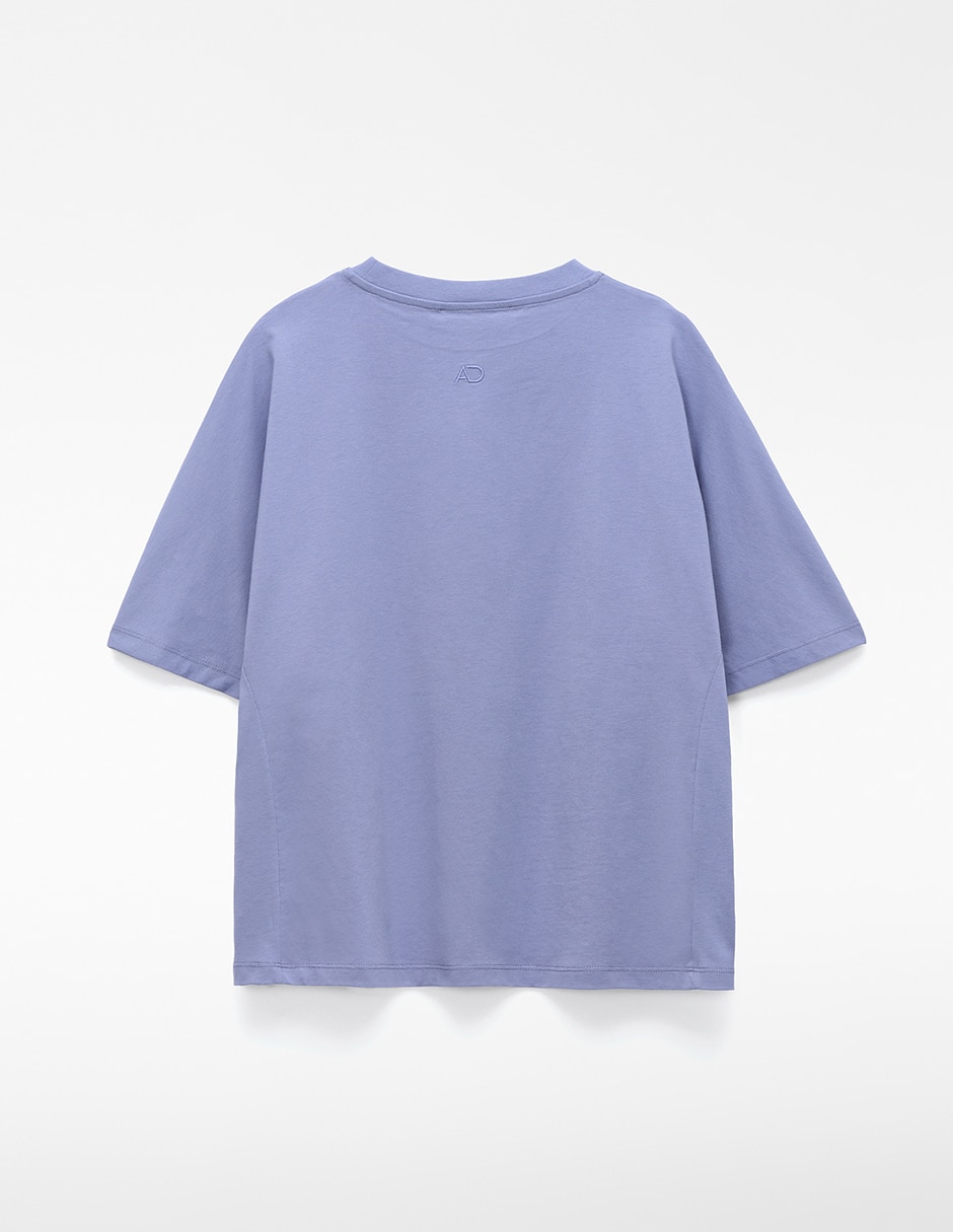 Playera manga al codo Adolfo Dominguez cuello redondo para mujer
