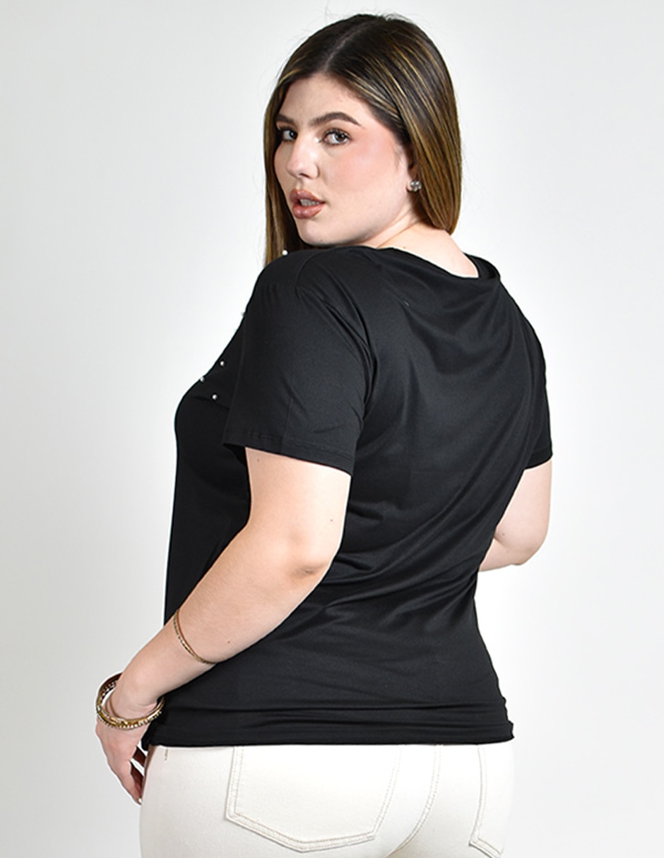 Blusa manga corta para mujer 4