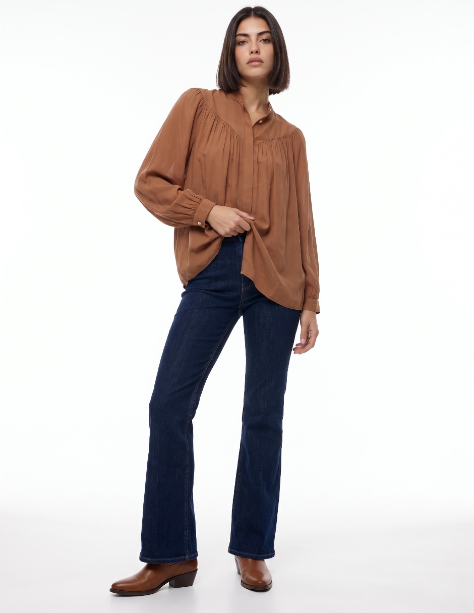 Blusa manga larga para mujer 5