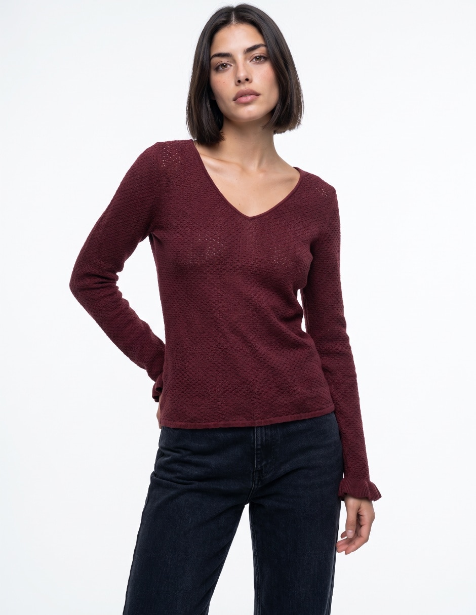 Suéter Merella cuello V para mujer Suéter Merella cuello V para mujer