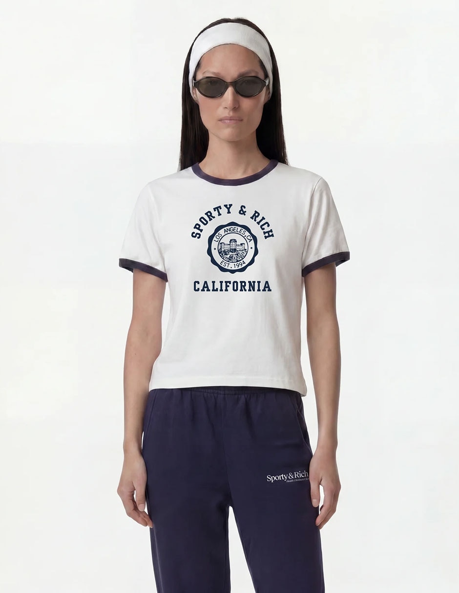 Playera manga corta cuello redondo para mujer Playera manga corta cuello redondo para mujer