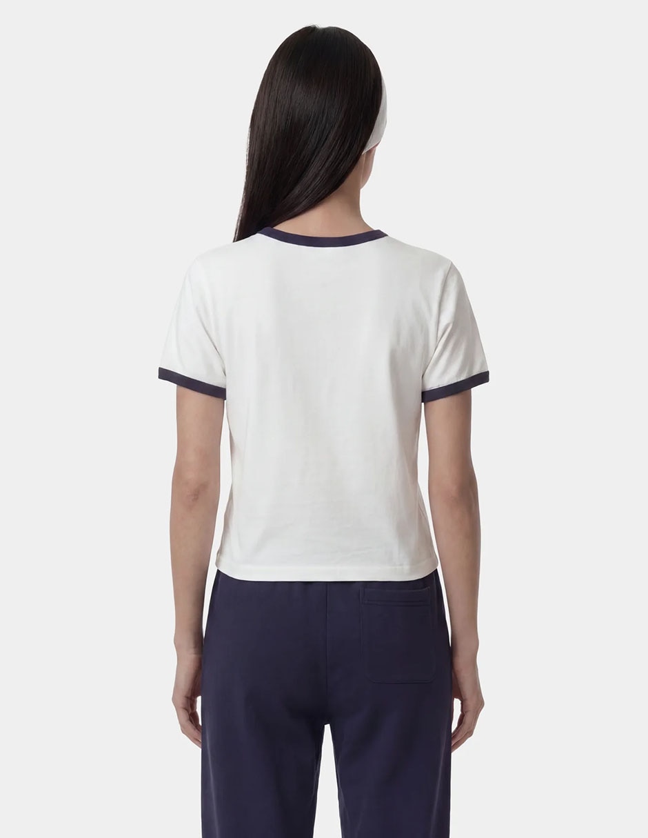Playera manga corta cuello redondo para mujer 3